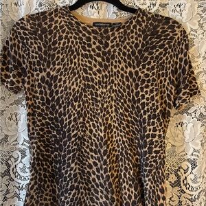 Liz Claiborne Animal Print Short Sleeve Top